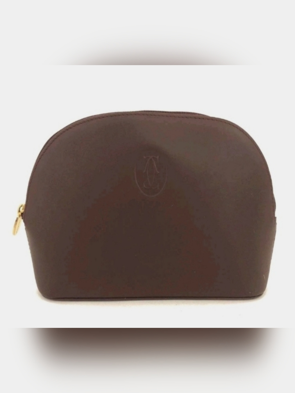 Must de Cartier Leather Cosmetic Pouch Bag Bordeaux/2BH1335